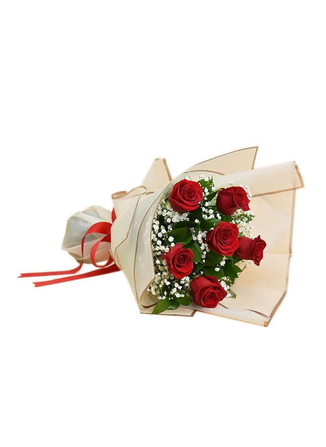 FNP - 6 Roses Valentine Bouquet - Image 1