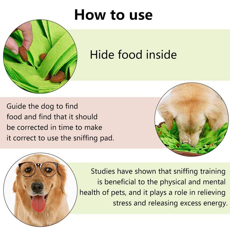 AWOOF Pet Snuffle Mat for Dogs, Interactive Feed Game for Boredom, Encourages Natural Foraging Skills for Cats Dogs Bowl Travel Use, Dog Treat Dispenser Indoor Outdoor Stress Relief - Image 2