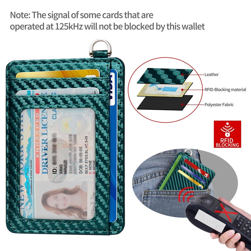 EcoVision Slim Minimalist Front Pocket Wallet, RFID Blocking Credit Card Holder Wallet with Detachable D-Shackle for Men Women - Image 4