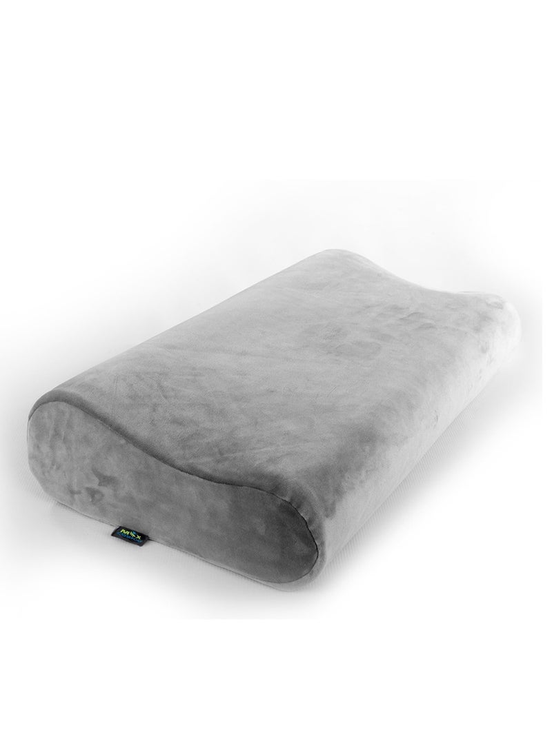 ماكس كمفورت مخدة سرير طبية للنوم ميموري فوم أمريكى للوقاية من آلام الرقبة , 50 * 30 * 11, رمادى - Image 1