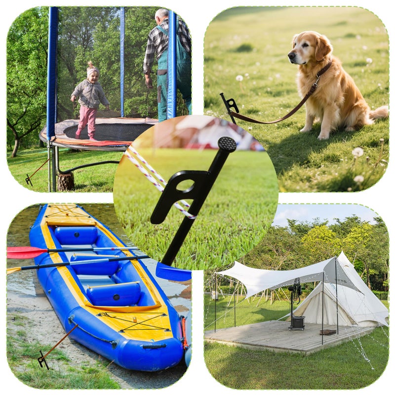 RINVEE 8 Pack Tent Stakes Heavy Duty Forged Steel Camping Stakes for Ground Outdoor Decorations Canopy - Image 5