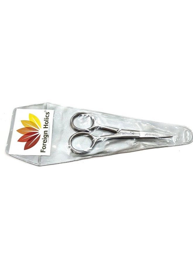 Foreign Holics - Facial Hair Small Grooming Scissors For Men Women Eyebrow Nose Hair Mustache Beard Eyelashes Ear Trimming For Hair Cutting Stainless Steel - Image 1