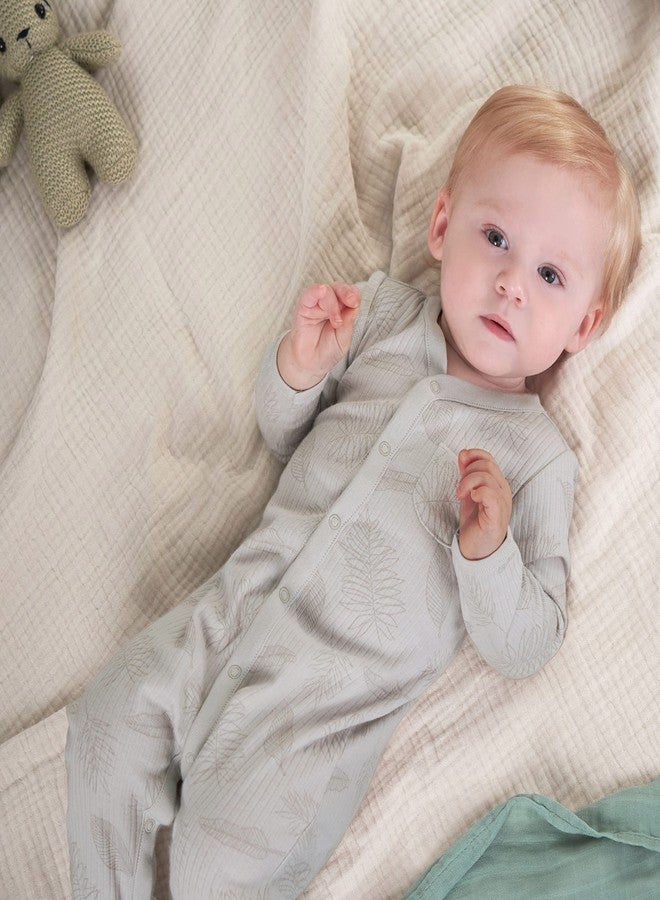 Just Born Unisex Baby 1 and 2 Pack Sleep 'N Play Neutral Foliage 6-9 Months - Image 2