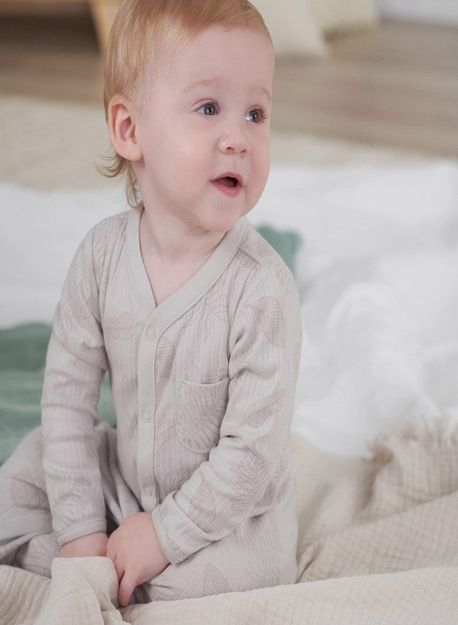 Just Born Unisex Baby 1 and 2 Pack Sleep 'N Play Neutral Foliage 6-9 Months - Image 3