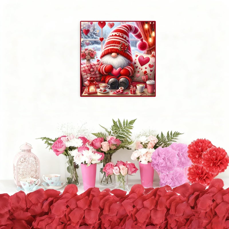 TaeYsck Valentine's Day Diamond Painting Kits for Adults Beginners,Gnome 5D DIY Diamond Art Kit Full Round Drill Diamond Dot Gem Art for Adults,Paint with Diamonds Pictures Adult Crafts Diamond Kit - Image 4