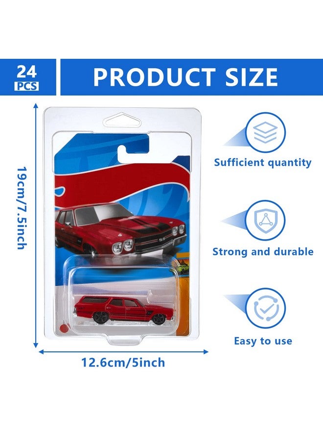 تاتو مجموعة واقيات تاتو 24 قطعة متوافقة مع سيارات هوت ويلز النموذجية، أغطية بلاستيكية شفافة مصبوبة، 7.5 × 5 × 2 بوصة - Image 2