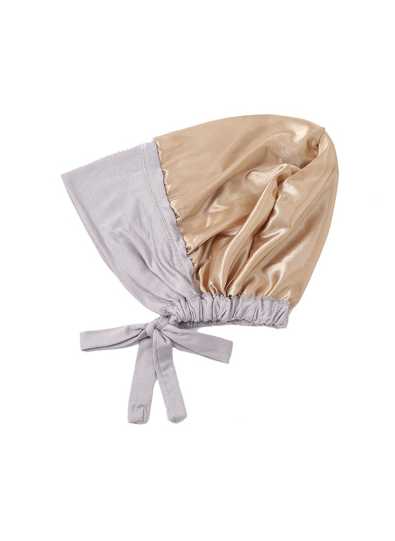Generic - New Modal Satin Lined Elastic Beanie 9# Khaki - Image 1