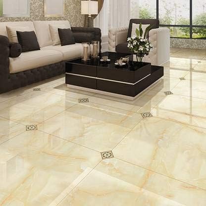 Vinyl Waterproof Self Adhesive Floor Sticker Tiles Sticker for Bedroom Living Room Hall Kids Room Home Decor Set of 20 Yellow  - Image 2