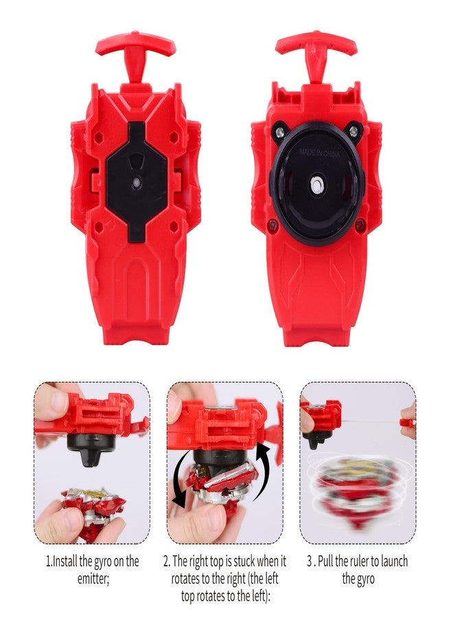 AIBREAY Battling Top Burst Gyro Toy Set 12 Spinning Tops 3 Launchers 1 Grip Toy Combat Battling Game with Portable Storage Box Gift for Kids Children Boy and Girl Ages 6+… - Image 3