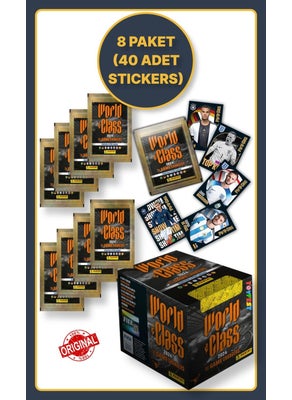 Toyfest Panini Fifa World Class Collection Football Player 2024 Sticker Decals + 8 Packs (40 Stickers)  - Image 1