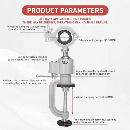 DIY Crafts DIY Craft 1, 60 Degree Table Bench Clamp Vise Electric Drill Rack Support Electric Drill Stand Holder Multifunctional Bracket For Electric Drill, Grinder,Rotary Tool,Hobby and Jewelry Pc (1) - Image 3