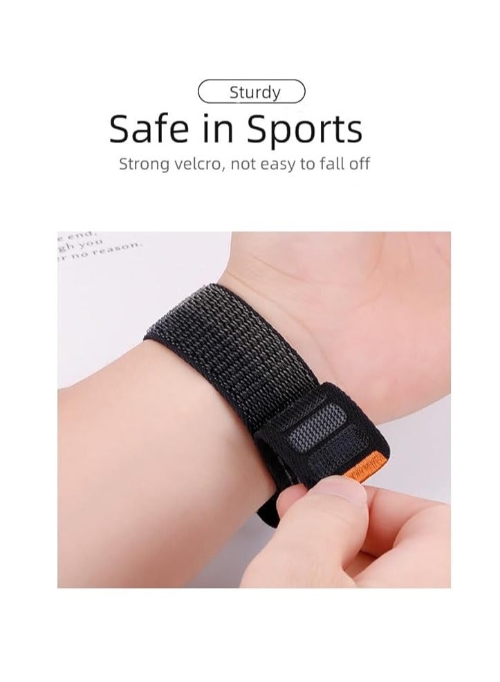 MIGOFAST Apple Watch Strap 46mm 45mm 44mm 49mm Men  Braided Sport Loop Band for IWatch Series 10 9 8 7 6 5 4 3/SE 2/Ultra 2  Breatheable Nylon Fabric Velcro Strap Wine Red - Image 2