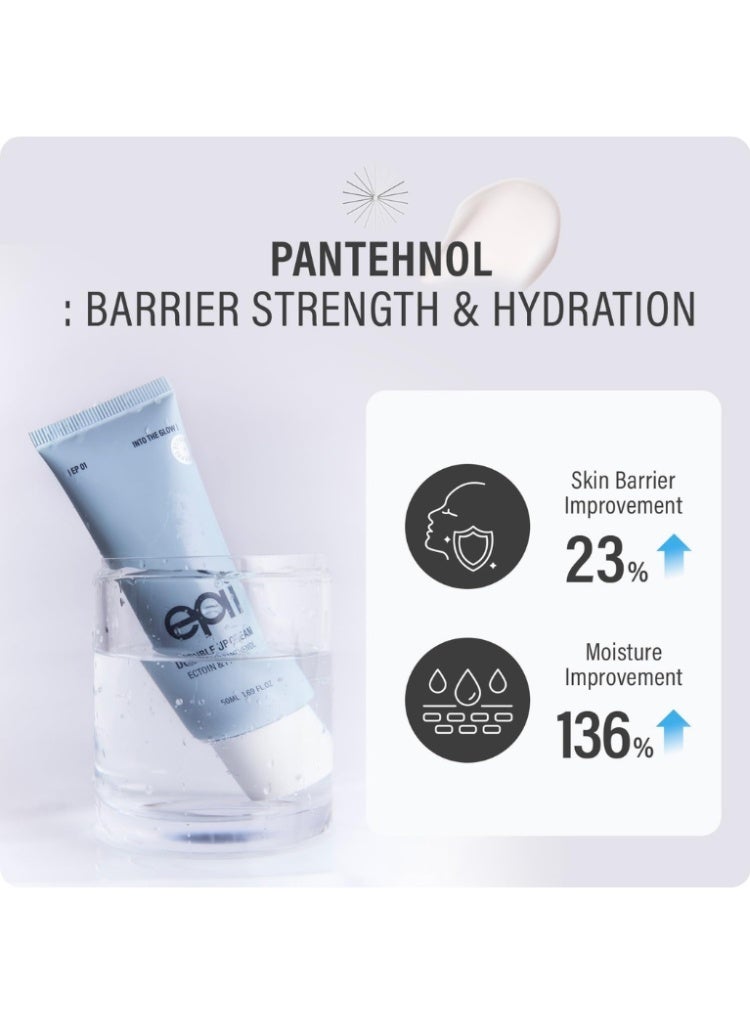 Epii Double Up Cream EP01 Into The Glow 50ml – Ectoin & Panthenol Deep Hydration Barrier Repair Face Moisturizer - Image 4