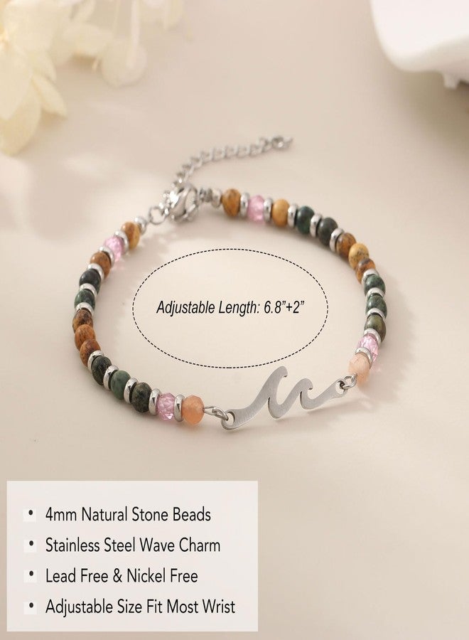 AULSIEY Birthday Gifts for Women, Best Friend 30th 40th 50th 60th 70th 80th Birthday Gifts for Women, Wave Bracelet, Happy Birthdays Presents for Her BFF Mom Sister Daughter Wife (Bday) - Image 3