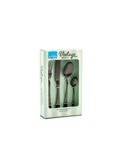 Amefa 24-Piece Ergonomic Handles Vintage Cutlery Set Black 1410ATVGX4C40  - Image 1