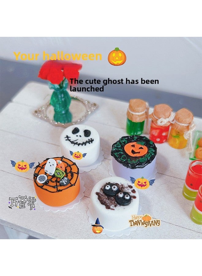 Loquat Dollhouse Accessories Miniature Food And Play Toy Mini Fruit  Party Decoration Cake I138-Color:J Style (daily Style)-Height:1:12/1:6 - Image 5