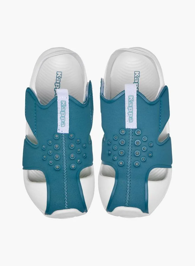 Kappa Girls' Perforated Sandals with Hook and Loop Closure