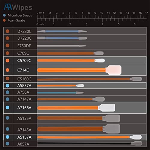 AAwipes Cleaning Swab Kit Mixed Microfiber and Foam Swab Sticks (5 Types, Total 100 Packs) for Printer, Gun, Optics Lens, Camera, Arts and Crafts, Automotive Detailing (FAC501) - Image 2
