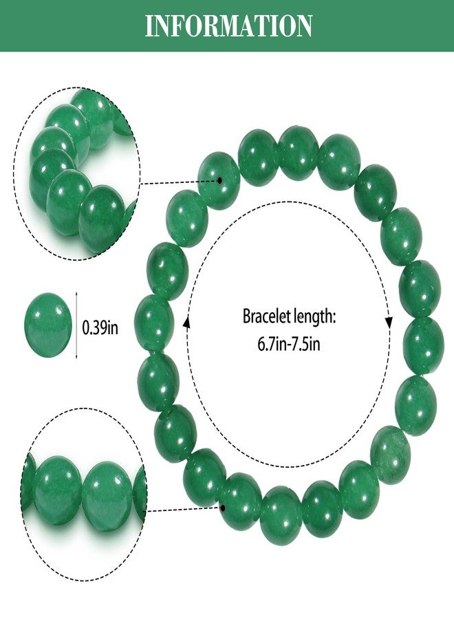 VDKIDKT Chakra Healing Bracelet 10mm Natural Emerald Bead Bracelet for Women Men, Gift for Mother's Day, Heart Chakra Green Crystal Spiritual Healing Bracelet (Emerald) - Image 2