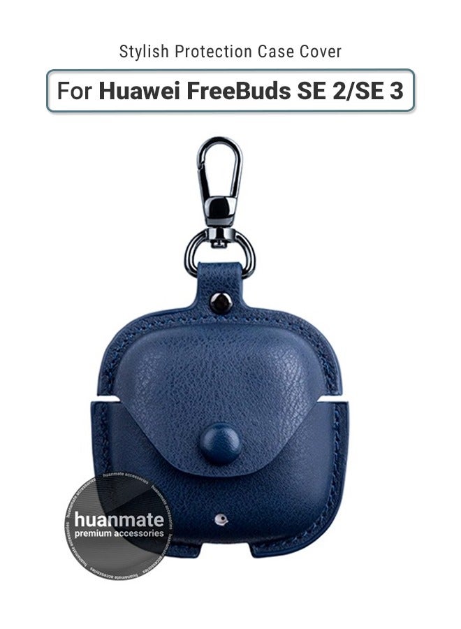 huanmate Stylish Shockproof Protection Case Cover For Huawei FreeBuds SE 2/ SE 3 Blue - Image 1