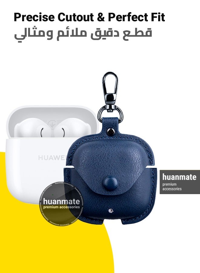 huanmate Stylish Shockproof Protection Case Cover For Huawei FreeBuds SE 2/ SE 3 Blue - Image 2