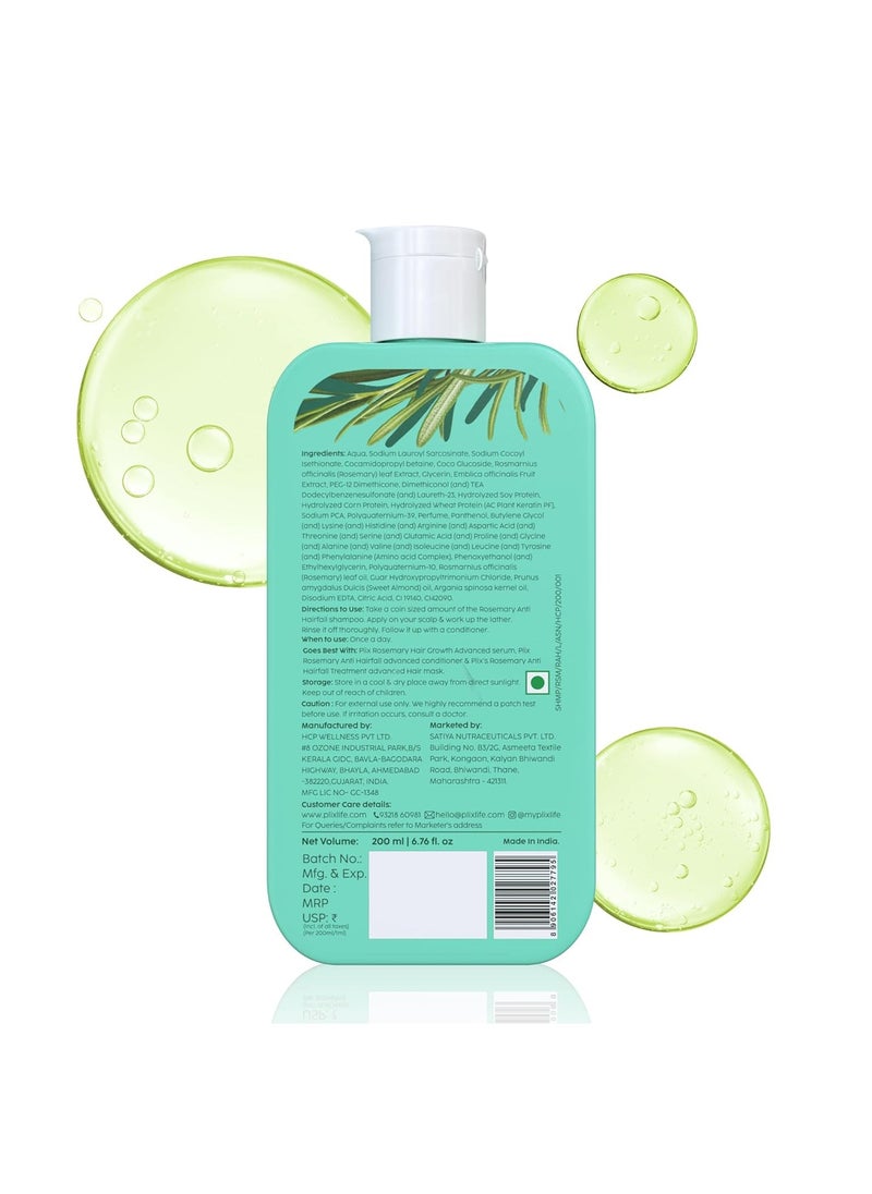 PLIX THE PLANT FIX Rosemary Advanced Anti Hair Fall Shampoo for Decreases Hair Fall and Breakage 200 ml All Hair Types Men and Women Sulphate and Paraben Free  - Image 2