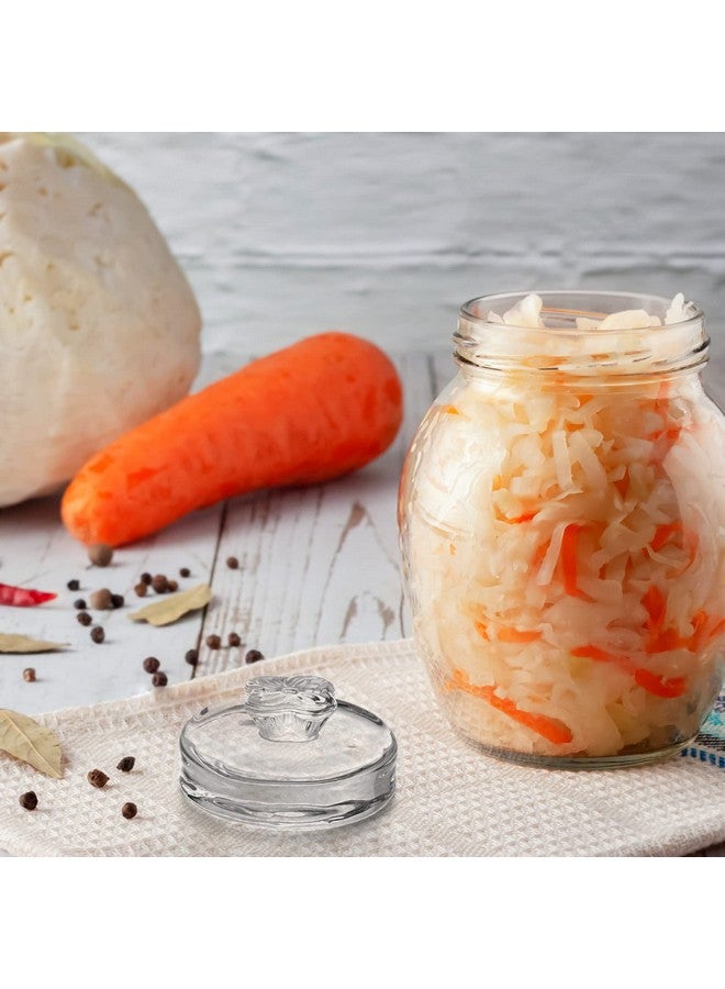 Okllen 9 Pack Glass Fermentation Glass Weights for Large Wide Mouth Mason Jars, Pickling Glass Weight with Easy Grip Handle, Dishwasher Safe - Image 5