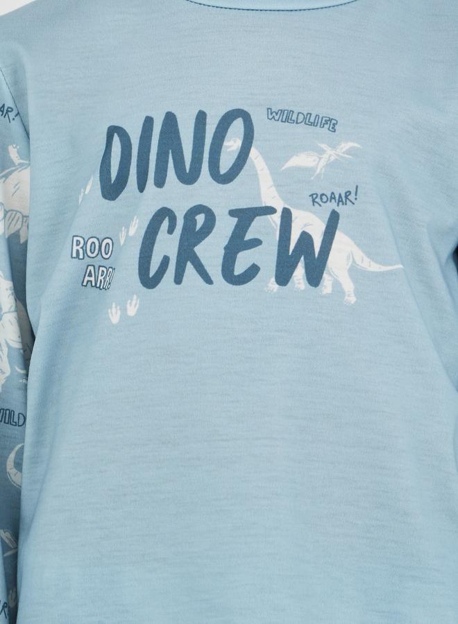 ستايلي طقم بيجامة وتيشيرت بأكمام طويلة وطبعة شعار ستايلي - Image 3