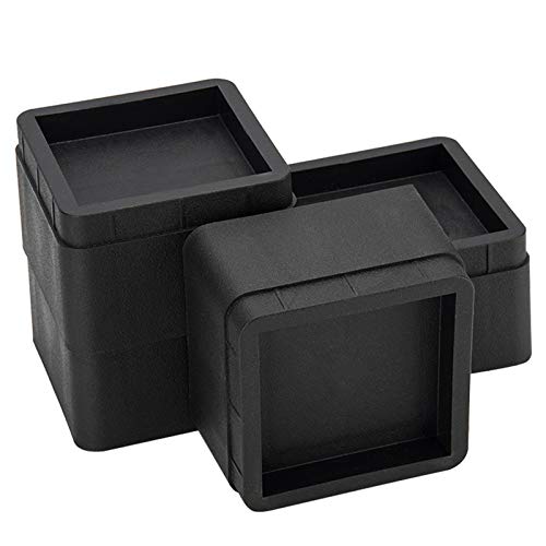 BTSD-home BTSDhome Bed Risers 2 or 4 Inch Heavy Duty Stackable Furniture Risers for Sofa Table Couch Chair Bed Raisers Blocks 4 Pack Black 