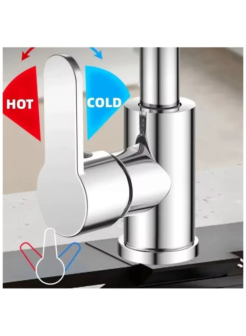 Kitchen Faucet With Two Hose 4 Function Waterfall Sink Faucet Single Handle For Kitchen Sink Modern Design Hot And Cold Tap - Image 4