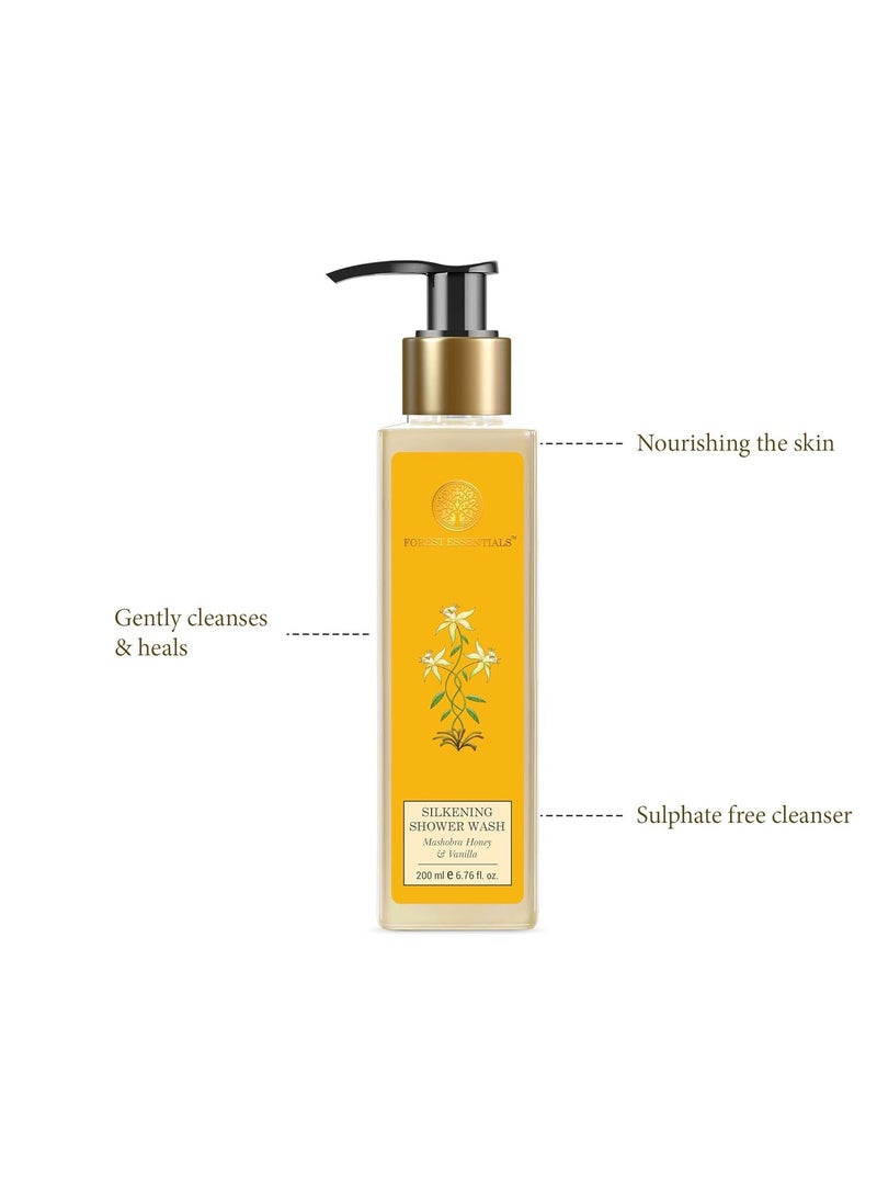Forest Essentials Silkening Shower Wash Mashobra Honey & Vanilla - Image 2
