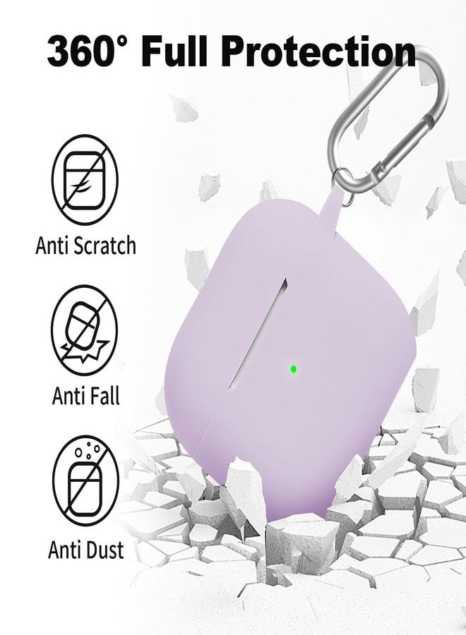 Woyinger Silicone Case Cover for AirPods 4th Gen, Soft Skin with Cleaner Kit, Keychain, Full Protection for Men & Women (Lavender) - Image 4
