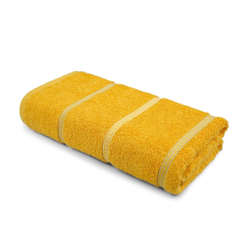 MYTRIDENT Towel for Bath, Urban Comfort, 450 GSM, 100% Cotton, Bath Towel, Drama Yellow - Image 1