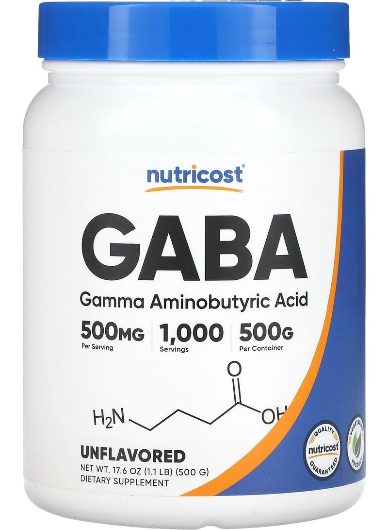 Nutricost غابا، بدون نكهة، 17.6 أونصة (500 جرام)