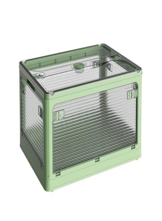 Foscadit Folding Plastic Storage Bin, 5 Sided Door Opening Plastic Cloth Storage Bins with Carrying Handle for Living Room (40 X 28.5 X 23.5 CM) - Image 4