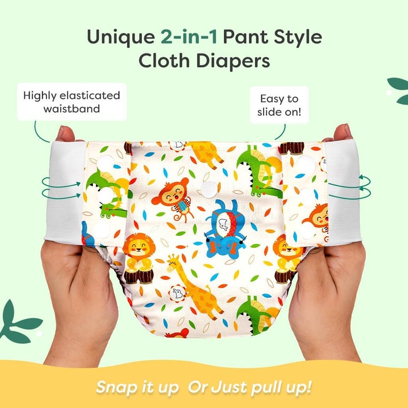 SuperBottoms UNO Cloth Diaper Pants - Pack of 3 (9kg-17kg) - Pull-up Style, Super Absorbent, Washable & Reusable - Image 3