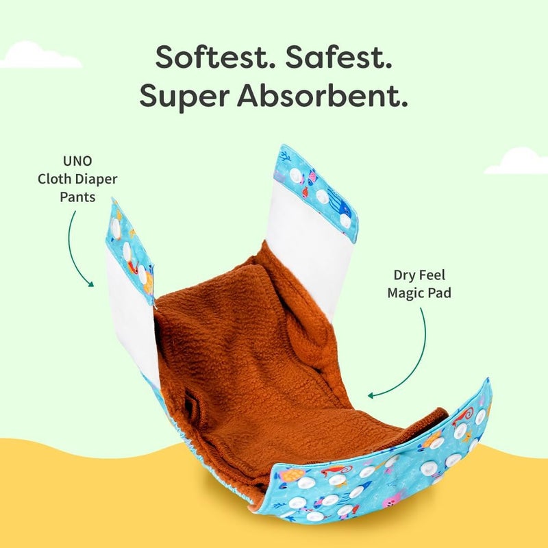 SuperBottoms UNO Cloth Diaper Pants - Pack of 3 (9kg-17kg) - Pull-up Style, Super Absorbent, Washable & Reusable - Image 5
