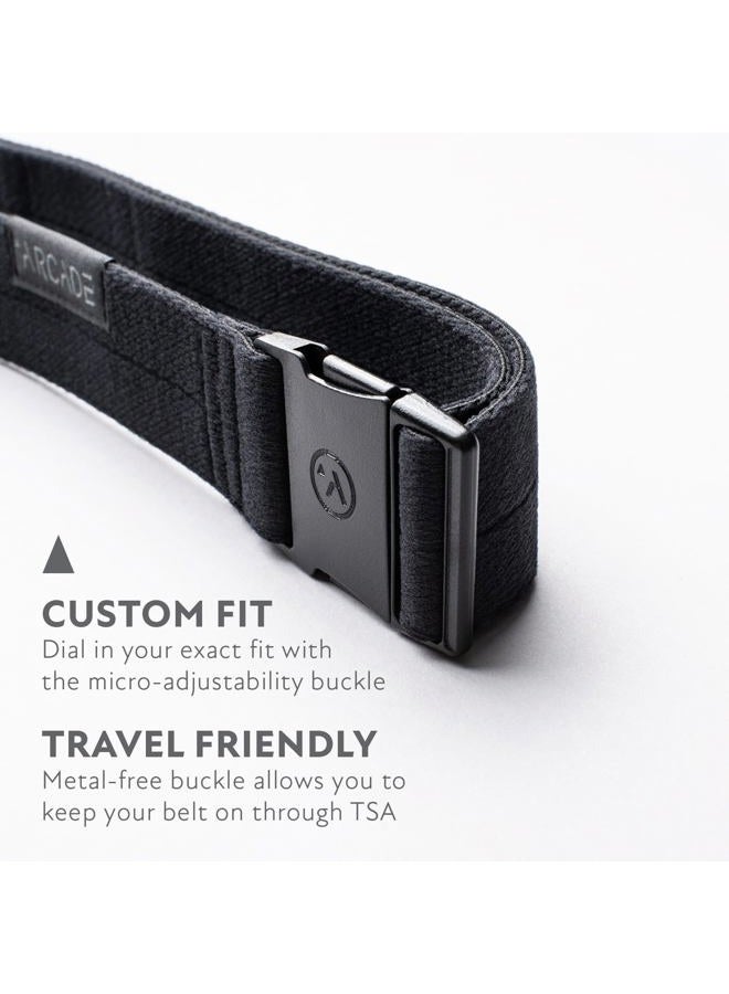 ARCADE حزام المغامرة الأصلي النحيف للجنسين، عرض ضيق، حزام مطاطي مرن، مشبك قابل للتعديل، رينجر سليم - أسود منتصف الليل - معاد تدويره، مقاس واحد - Image 3