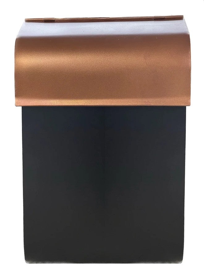 NACH Dominion Minimalist Mailbox, Wall Mount Mailboxes for Outside with Max Rust Protection, Black and Brown, 12x10x4.5 in, MB-8000 - Image 2