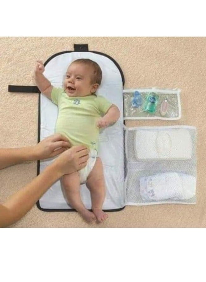 مفرش لتغيير حفاضات الاطفال مقاوم للماء و محمول و مناسب للسفر و قابل للطي للمنزل والخارج - Image 1