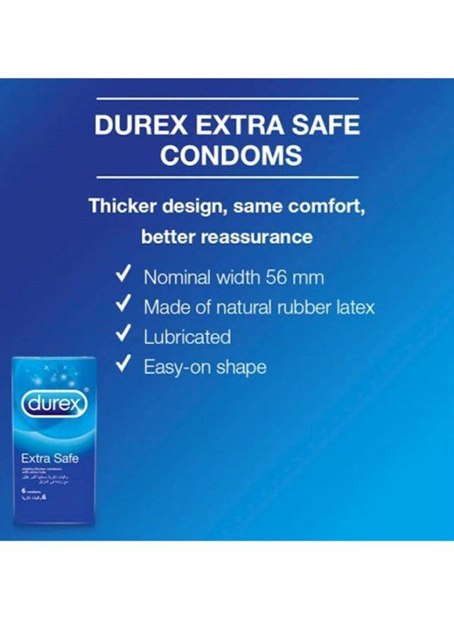 Durex Pack Of 6 Extra Safe Slightly Thicker Condom - Image 2