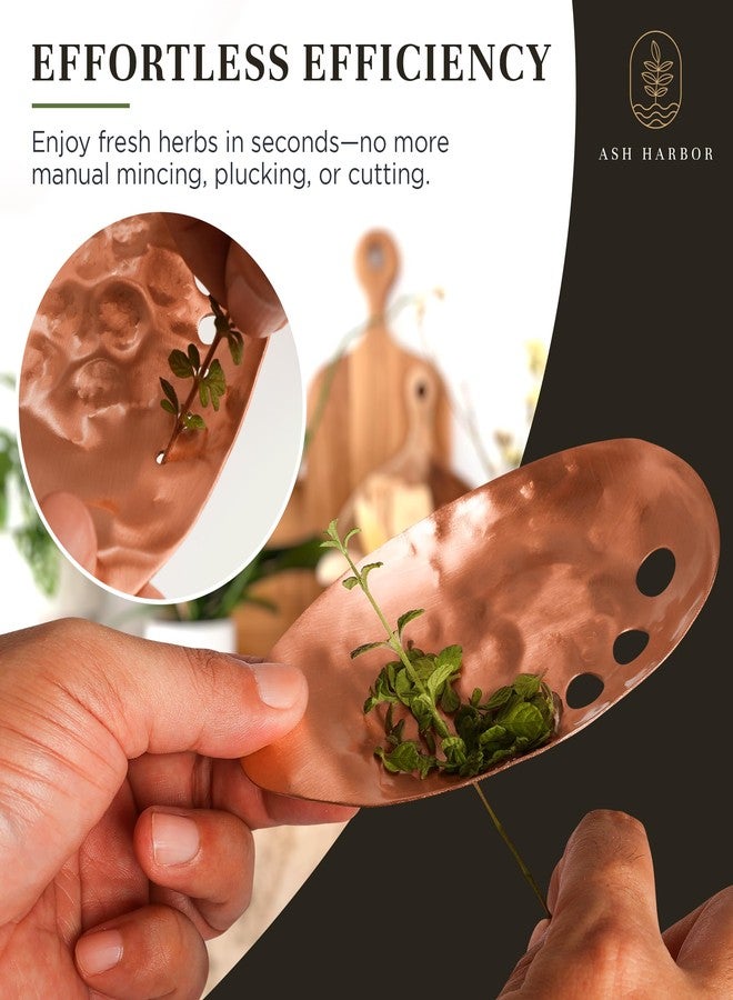 Ash Harbor Handmade Copper Herb Stem Stripper Bowl – Herb Stripper Tool with 7 Hole Sizes – Shred & Catch Herbs & Greens - 5.5 x 3.5 In. Fun and Unique Kitchen Gadgets – Homesteading Essentials by Ash Harbor - Image 3