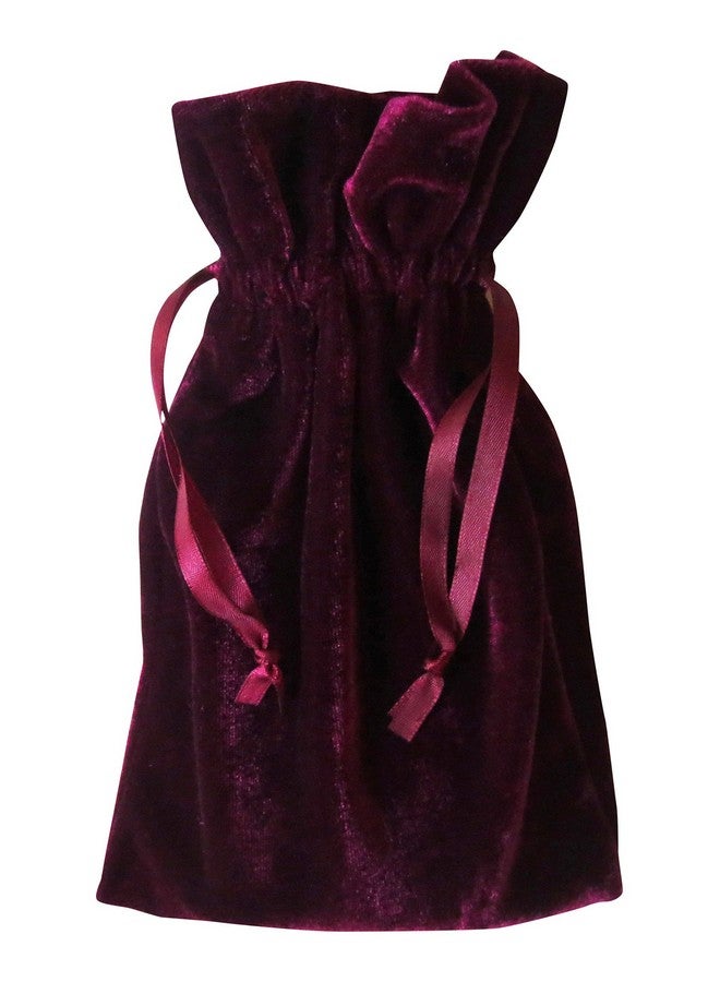 Paper Mart Tarot and Dice Bag: Wine Velvet Bag 6x9"