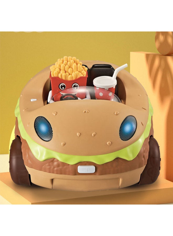 Large European And American Children's Kitchen Toy Hamburg Barbecue Cooking Cooking Kitchenware Tableware Selling Car-Color:Deluxe Burger (with 5 Batteries) - Image 5