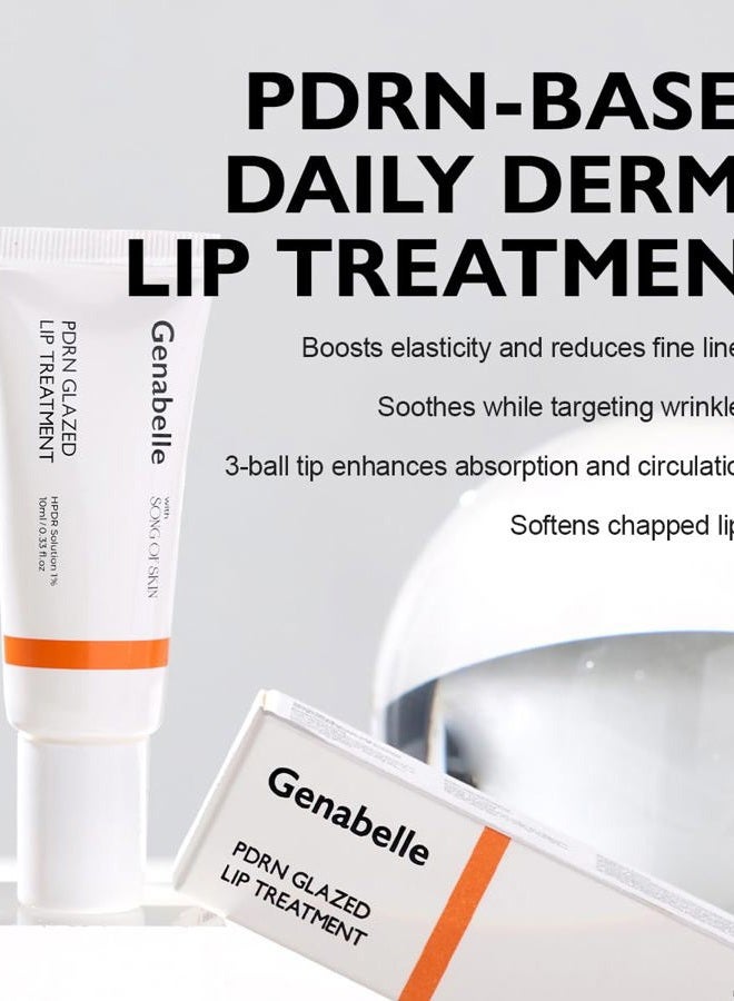 Genabelle PDRN Glazed Lip Treatment – Hydrating & Plumping Lip Balm with PDRN & Peptides for Soft, Glossy Lips – Intensive Lip Repair & Moisture Lock, Glass Skin, Korean Skincare - 0.33 fl oz - Image 2