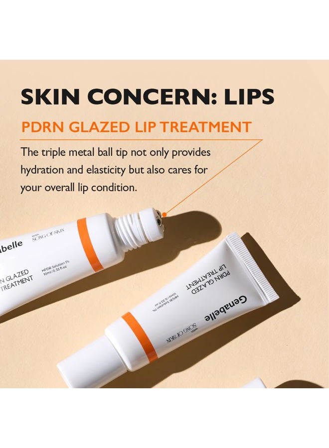Genabelle PDRN Glazed Lip Treatment – Hydrating & Plumping Lip Balm with PDRN & Peptides for Soft, Glossy Lips – Intensive Lip Repair & Moisture Lock, Glass Skin, Korean Skincare - 0.33 fl oz - Image 5