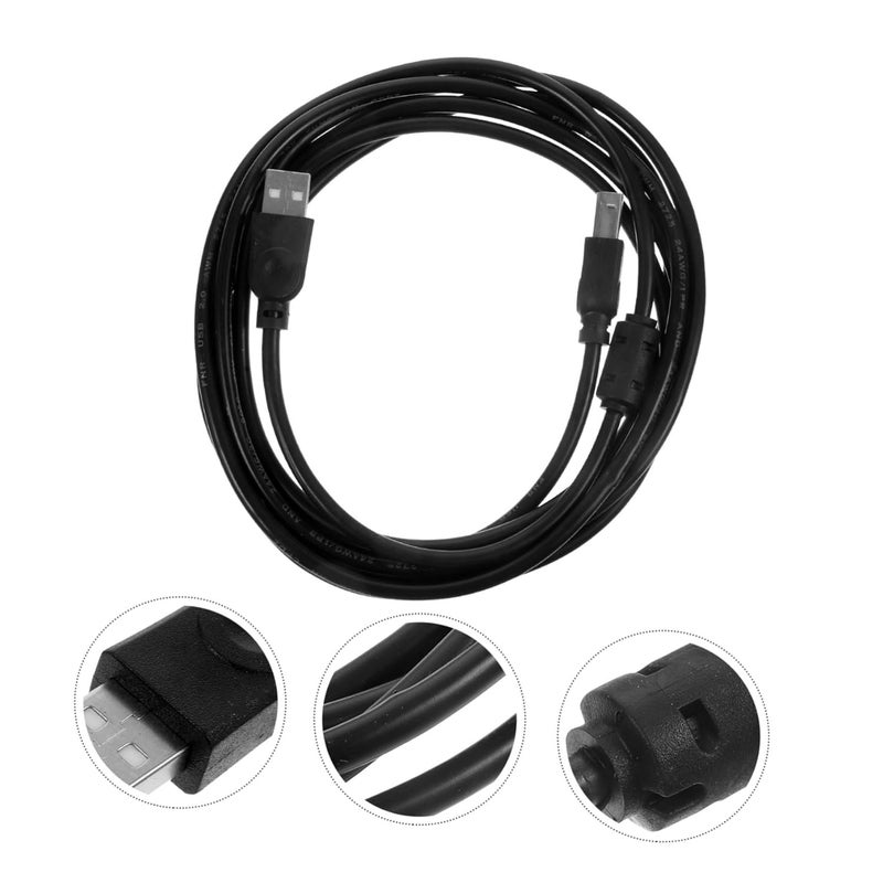 3m USB 2.0 Printer Cable for Computer and Copying Machine Black High-Speed Data Transfer Office Accessory - Image 3