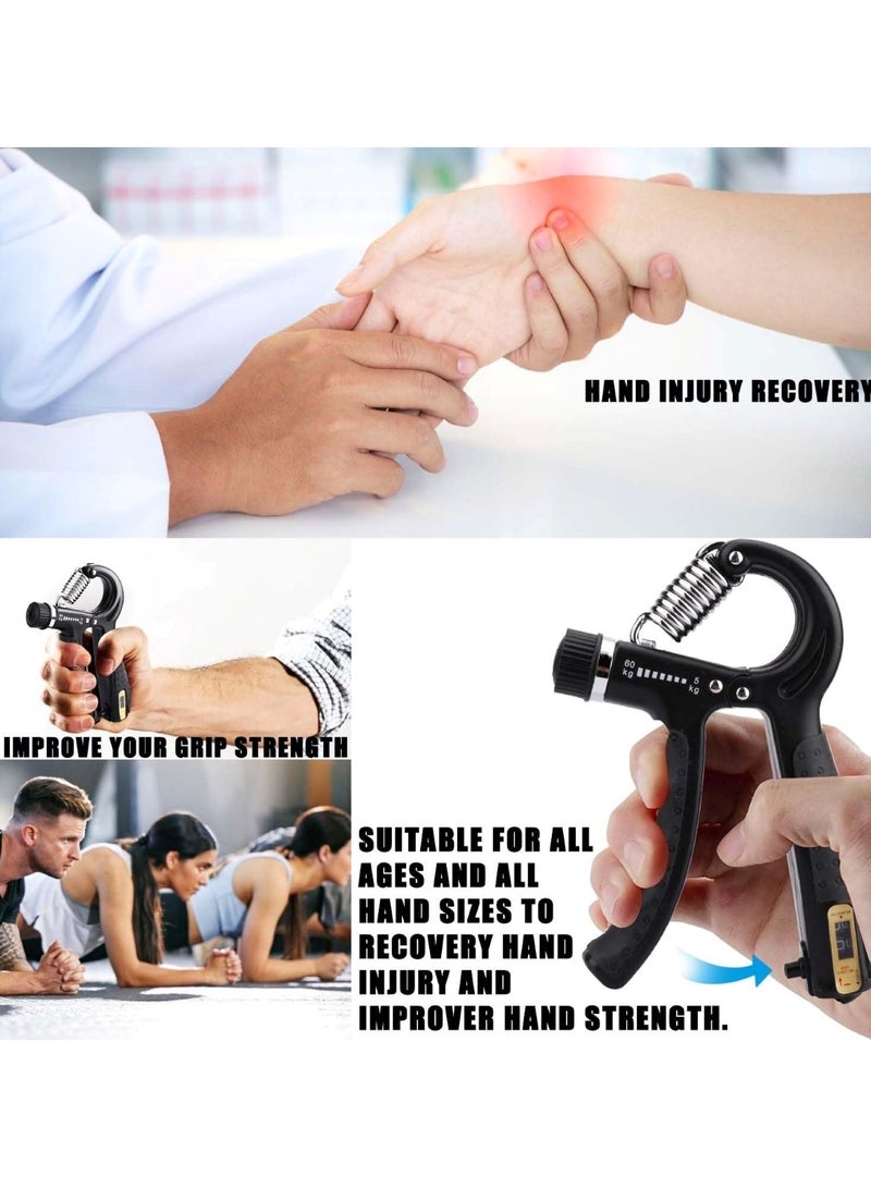 Grip Hand Strengthener – Advanced Resistance Trainer 5Kg-60Kg Black - Image 4