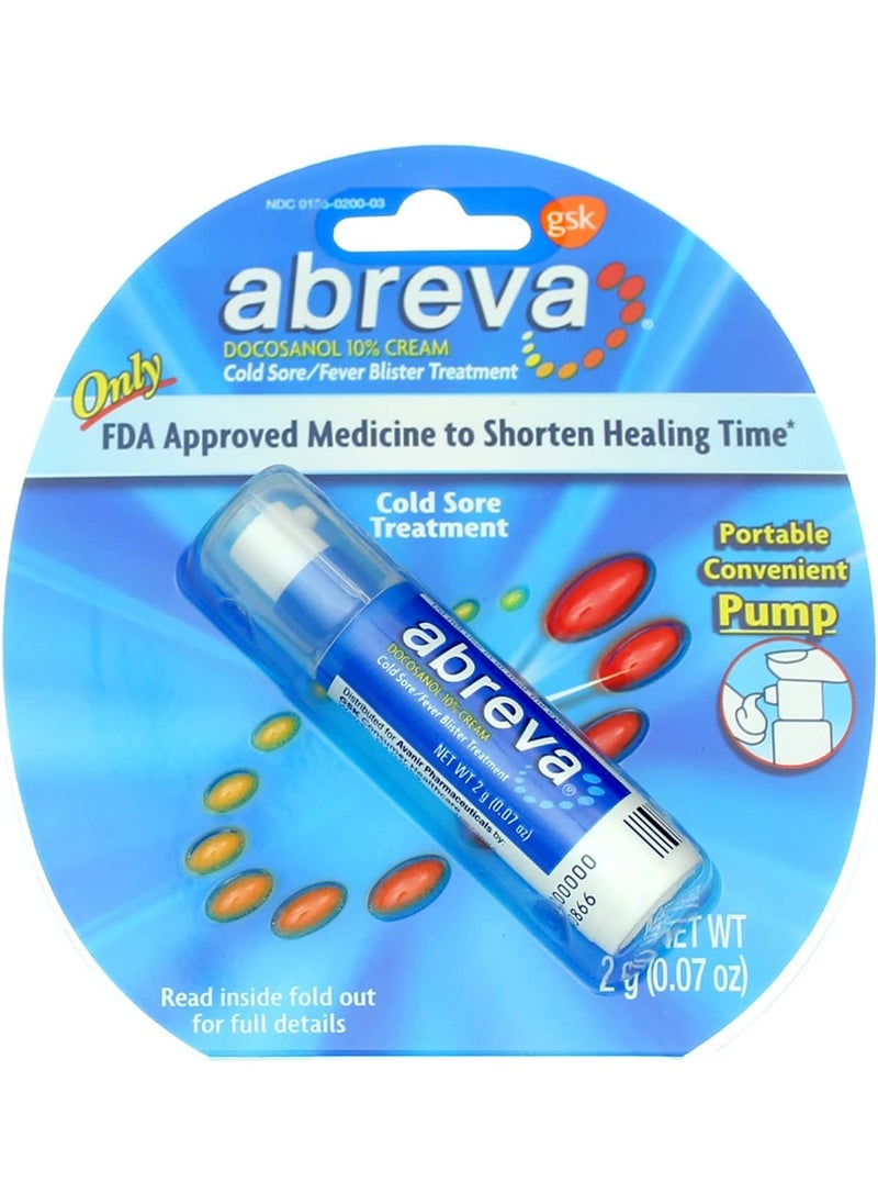 abreva Abreva 2grm Pump Size 1ct Abreva Cold Sore Treatment 