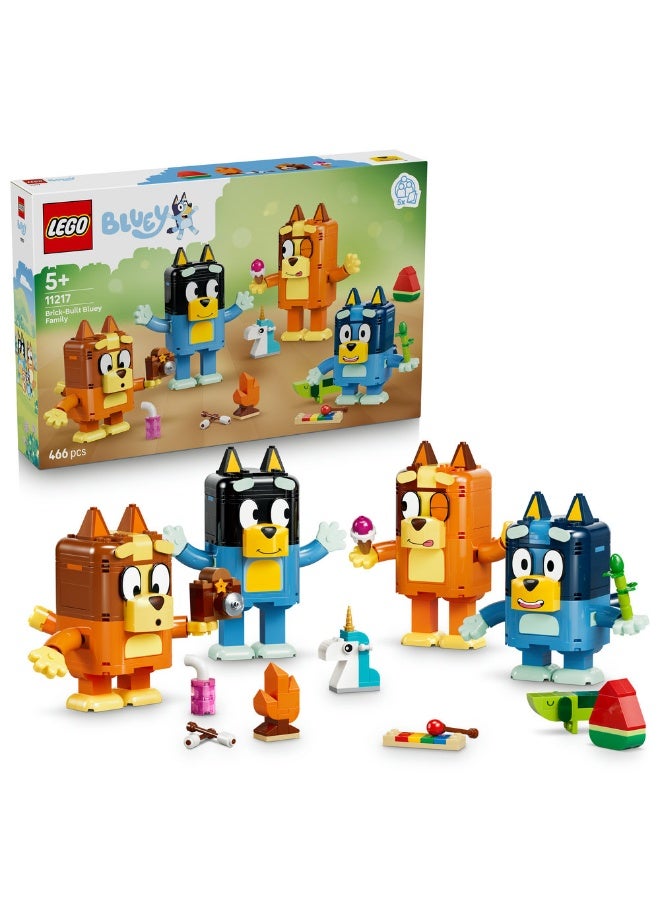 ليغو ‏Bluey عائلة بلوي المبنية بالمكعبات، مجموعة بناء للأطفال بعمر ٥ سنوات وأكثر (٤٦٦ قطعة) 11217 - Image 1